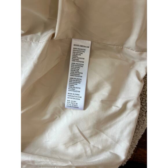 Good American Essential Sherpa Cocoon Hooded Jacket Size 2/Med - Picture 4 of 5